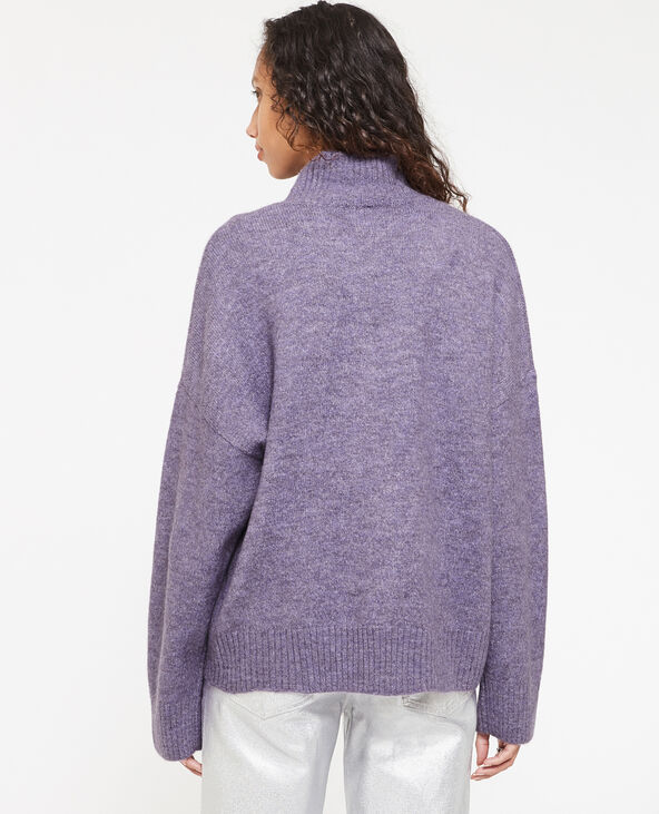 Pull oversize col montant lilas - Pimkie