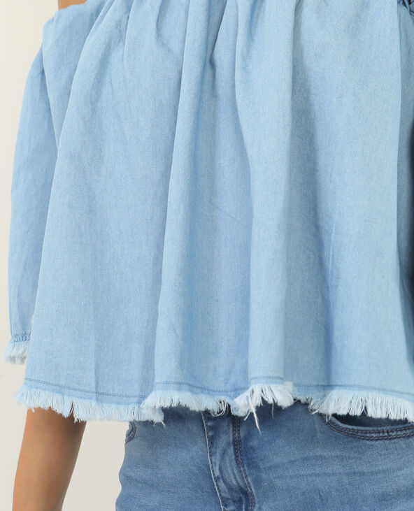Blouse ample Jean bleached - Pimkie