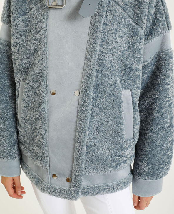 Veste esprit shearling vert de gris - Pimkie