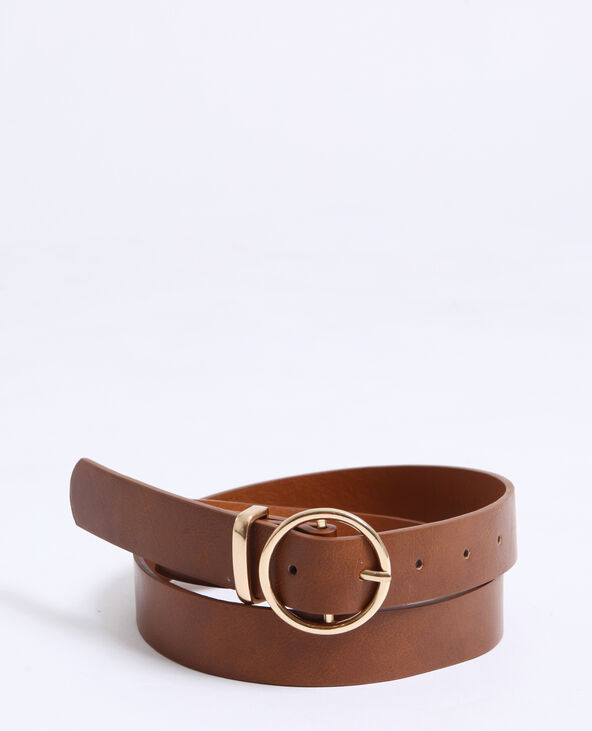 Ceinture en faux cuir camel - Pimkie