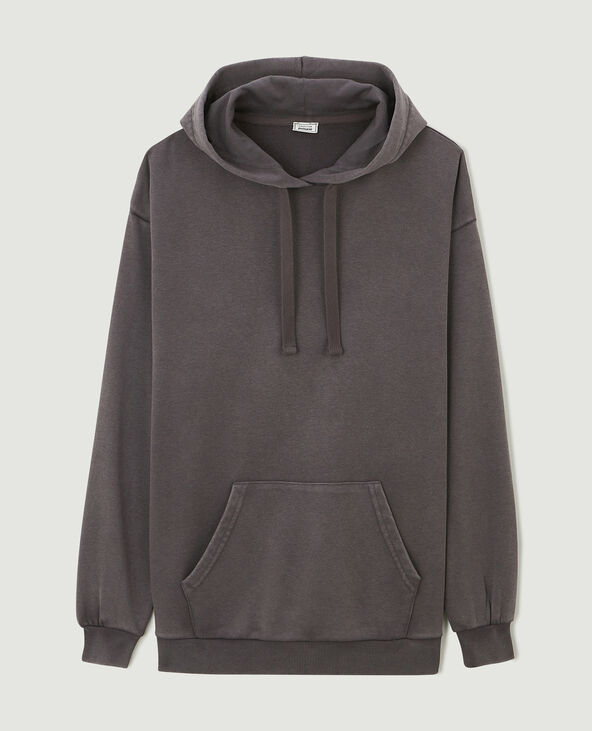 Sweat capuche oversize effet lavé gris foncé - Pimkie