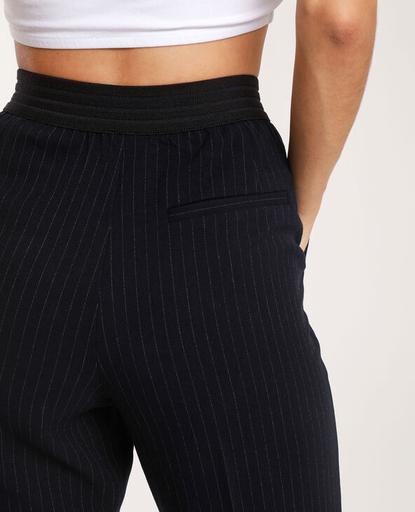 Pantalon à rayures bleu marine - Pimkie