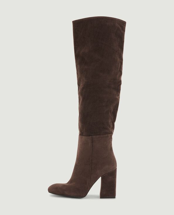 Bottes hautes en suédine marron - Pimkie