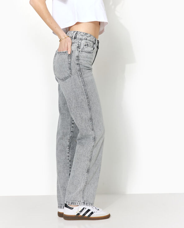 Jean straight taille standard gris clair - Pimkie