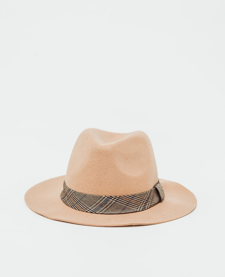 Chapeau en feutrine camel - Pimkie