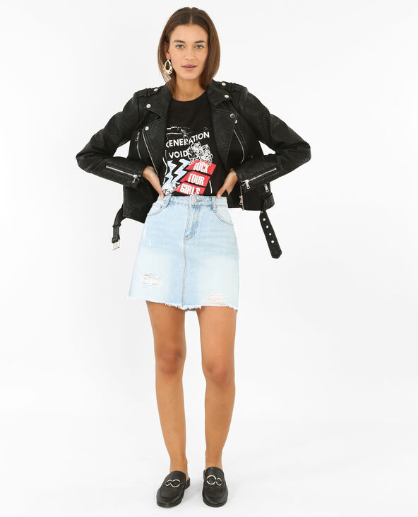 T-shirt rock noir - Pimkie