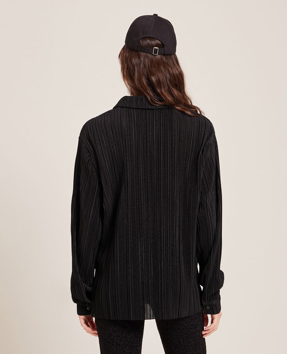 Chemise en plissé permanent noir - Pimkie