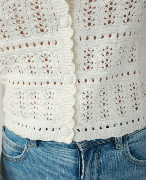 Gilet tricot blanc - Pimkie