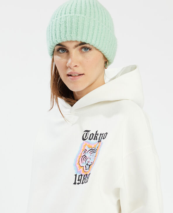 Sweat capuche blanc - Pimkie