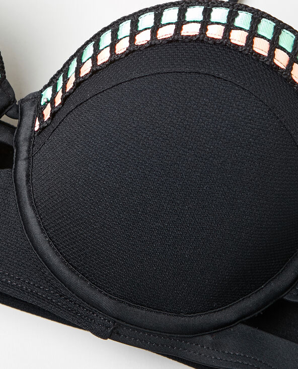 Haut de bikini bustier noir - Pimkie