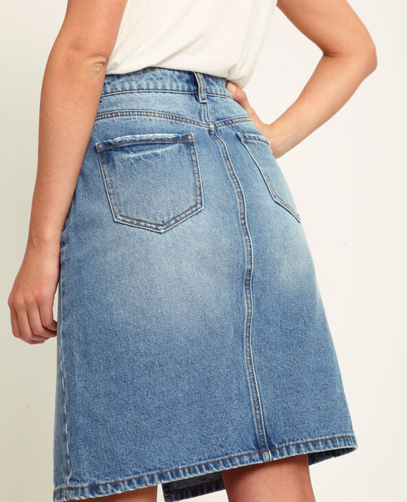 Jupe en jean bleu foncé - Pimkie