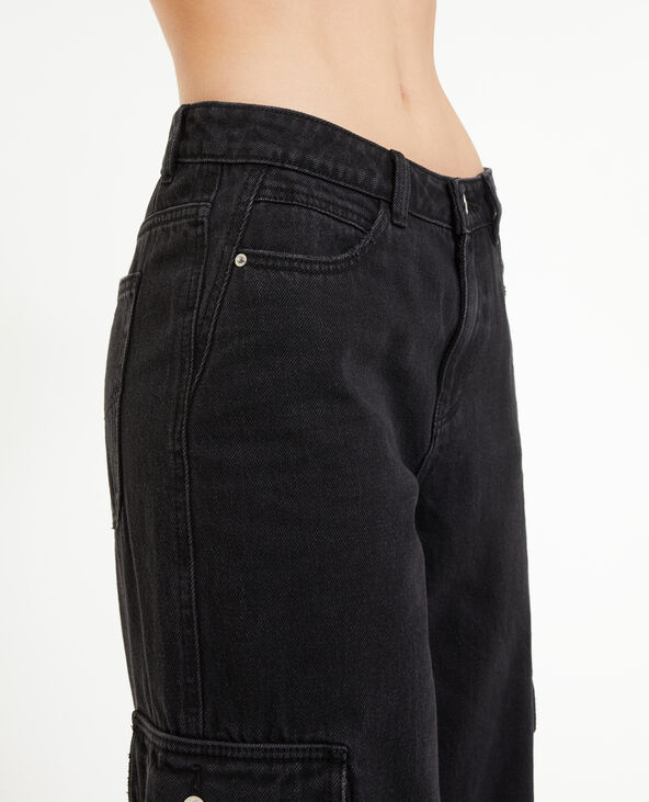 Jean cargo large noir - Pimkie