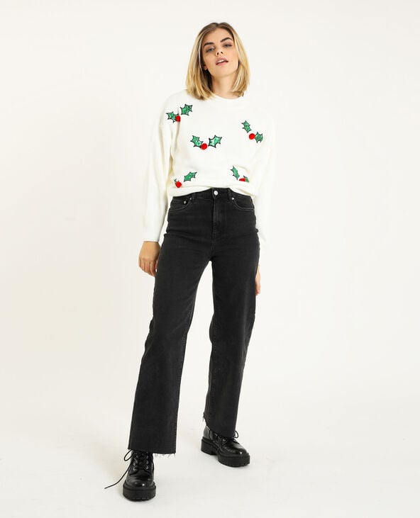 Pull de Noël rose clair - Pimkie