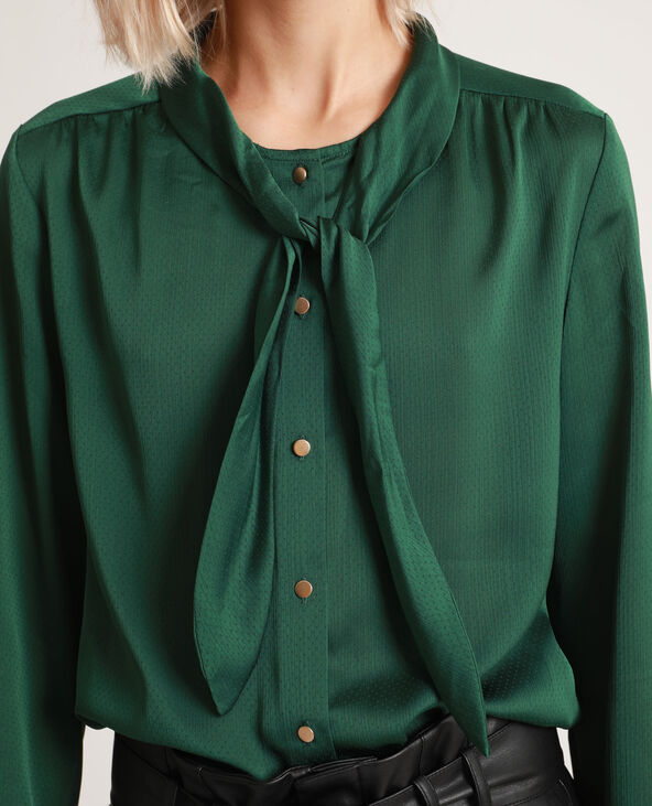 Chemise à nœud vert foncé - Pimkie