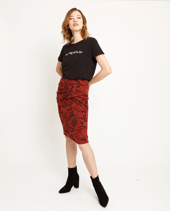 Jupe python rouge hot sale