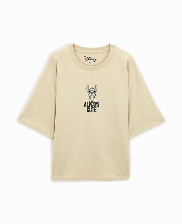 T-shirt oversize Stitch beige - Pimkie