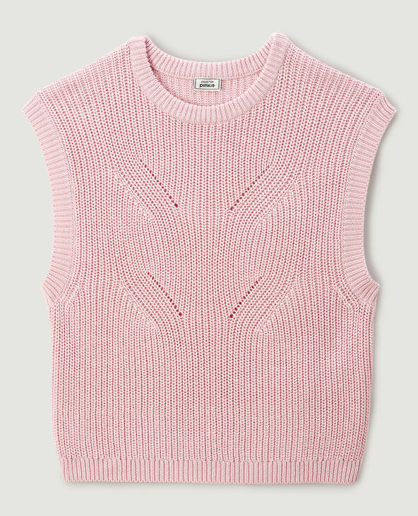 Petit pull sans manches rose - Pimkie
