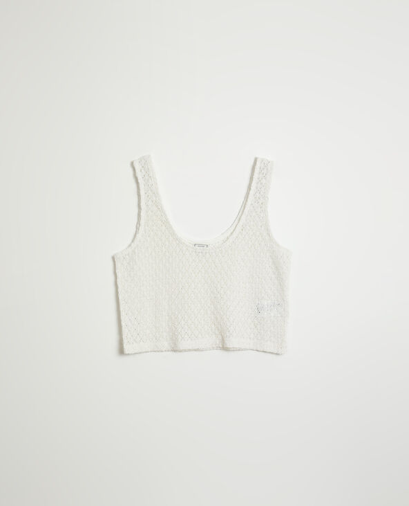 Débardeur en crochet blanc - Pimkie