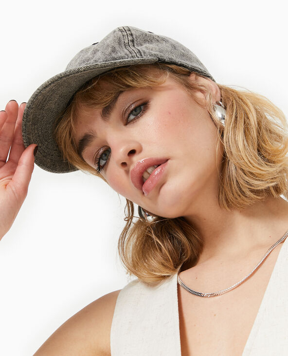 Casquette en jean délavé noir - Pimkie