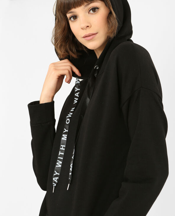 Robe sweat noir - Pimkie