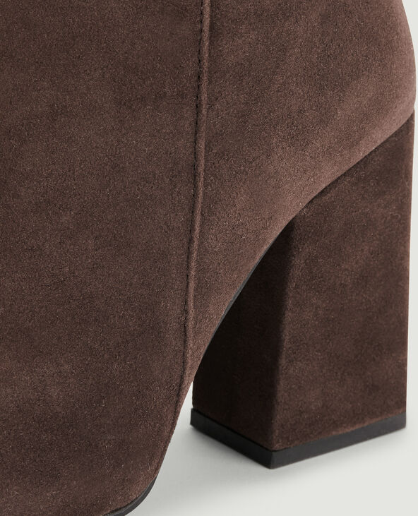 Bottes hautes en suédine marron - Pimkie