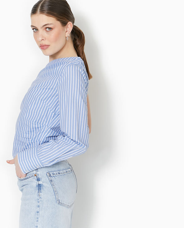 Chemise asymétrique one shoulder bleu - Pimkie