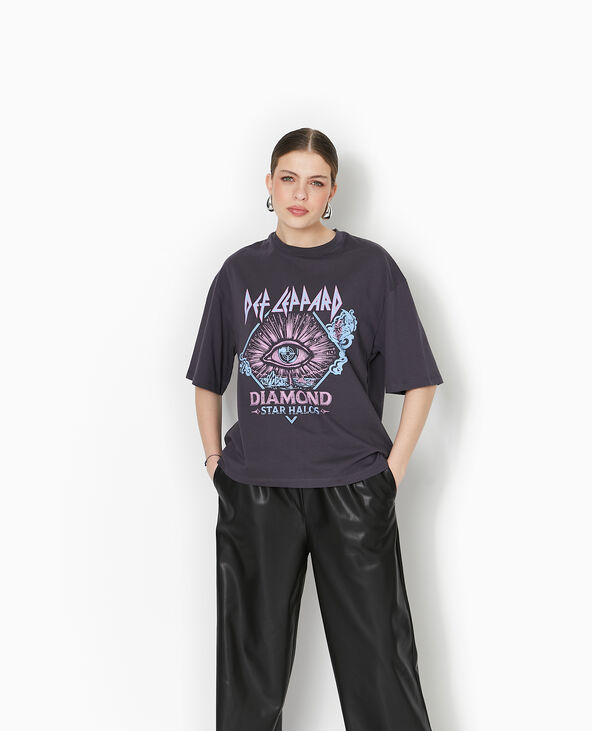 T-shirt oversize DEF LEPPARD gris foncé - Pimkie