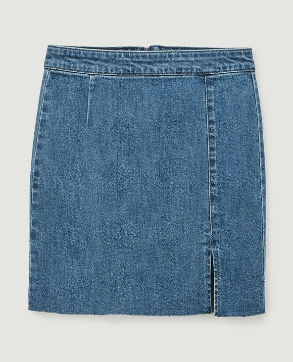 Jupe courte en jean stretch bleu - Pimkie