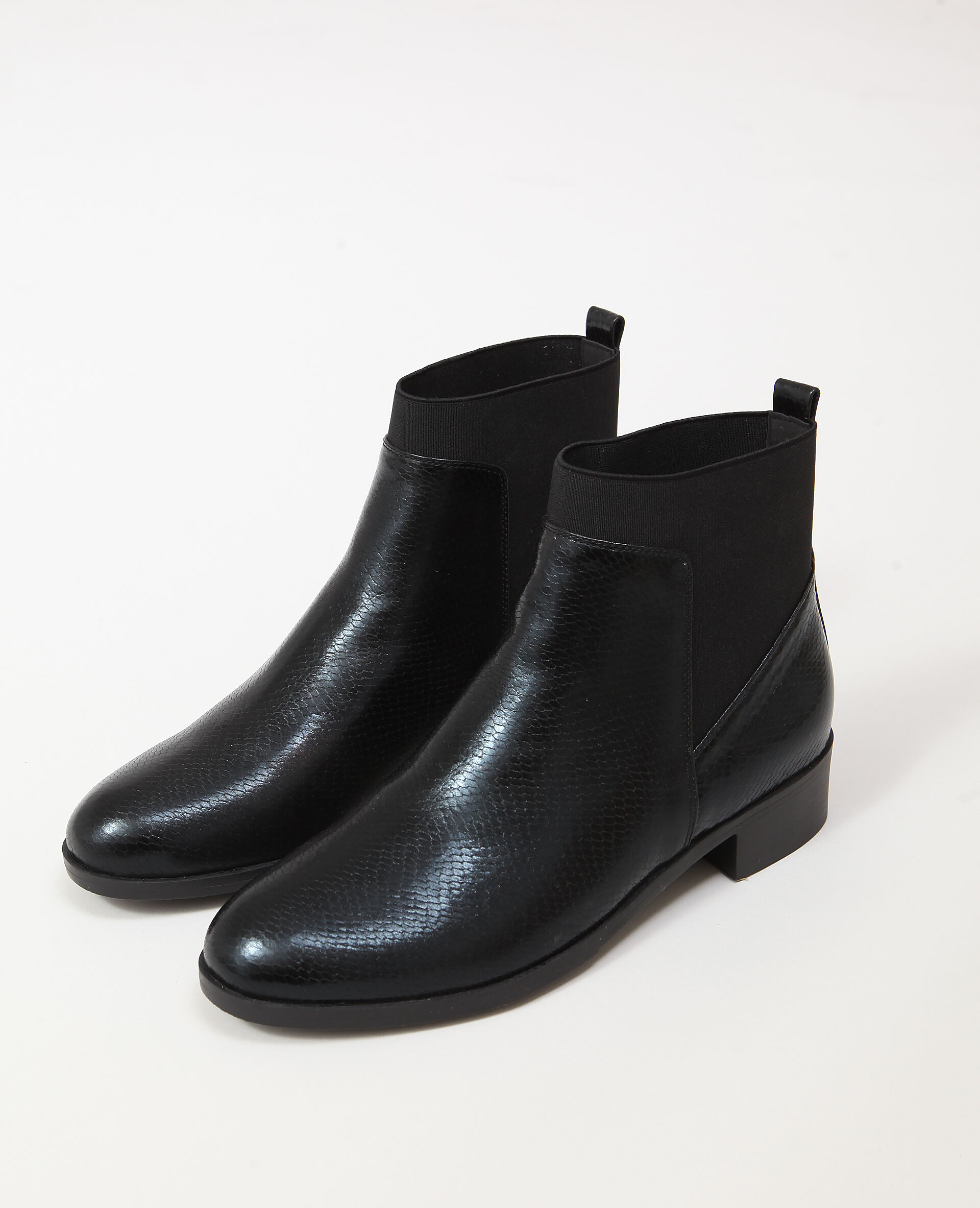 Bottines noir plates store
