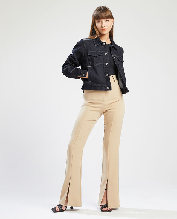 Veste en jean courte bleu foncé - Pimkie