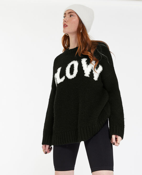 Pull oversize en grosse maille noir - Pimkie