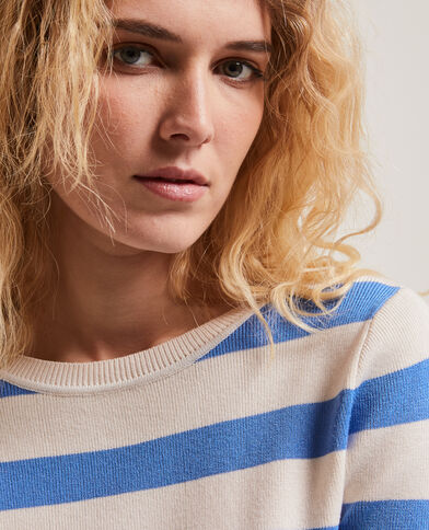 Pull moulant col rond bleu - Pimkie