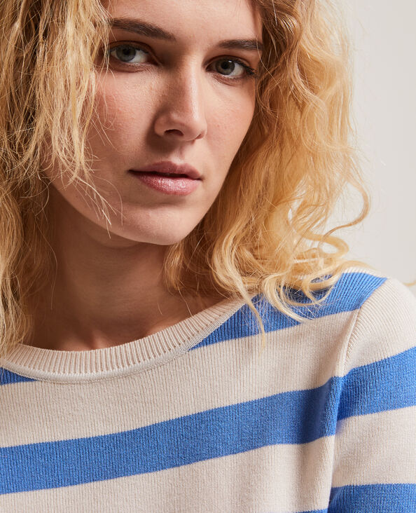 Pull moulant col rond bleu - Pimkie