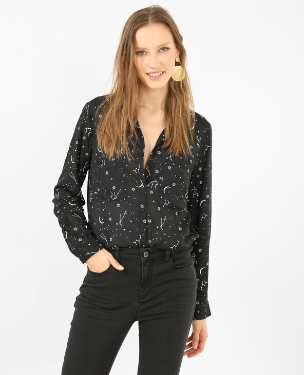 Chemise imprimée noir - Pimkie