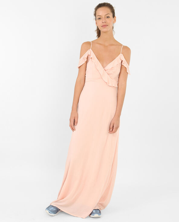 Robe longue manches peekaboo rose clair - Pimkie