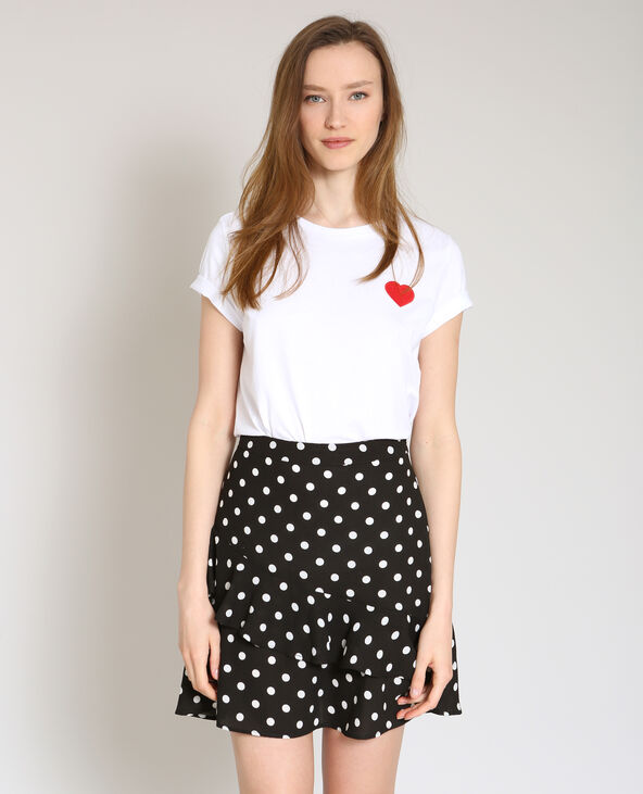 T-shirt brodé blanc - Pimkie
