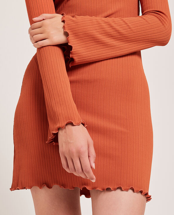Robe courte et évasée orange - Pimkie
