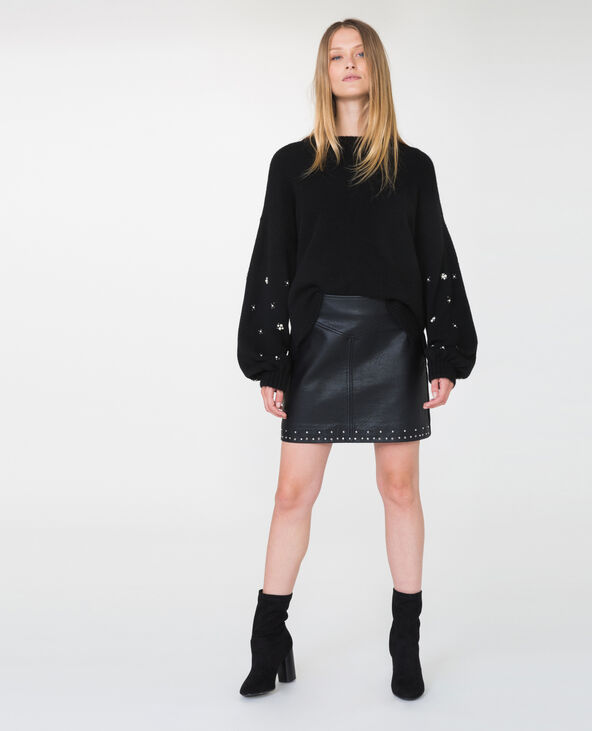 Pull court à bijoux noir - Pimkie