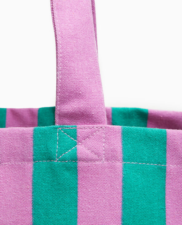 Tote bag XXL rayé lilas - Pimkie
