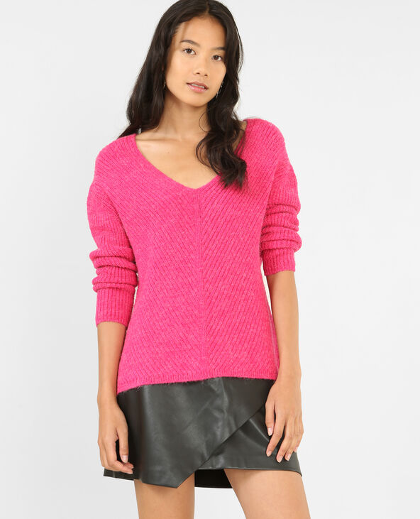 Pull en maille chaude rose fuchsia - Pimkie