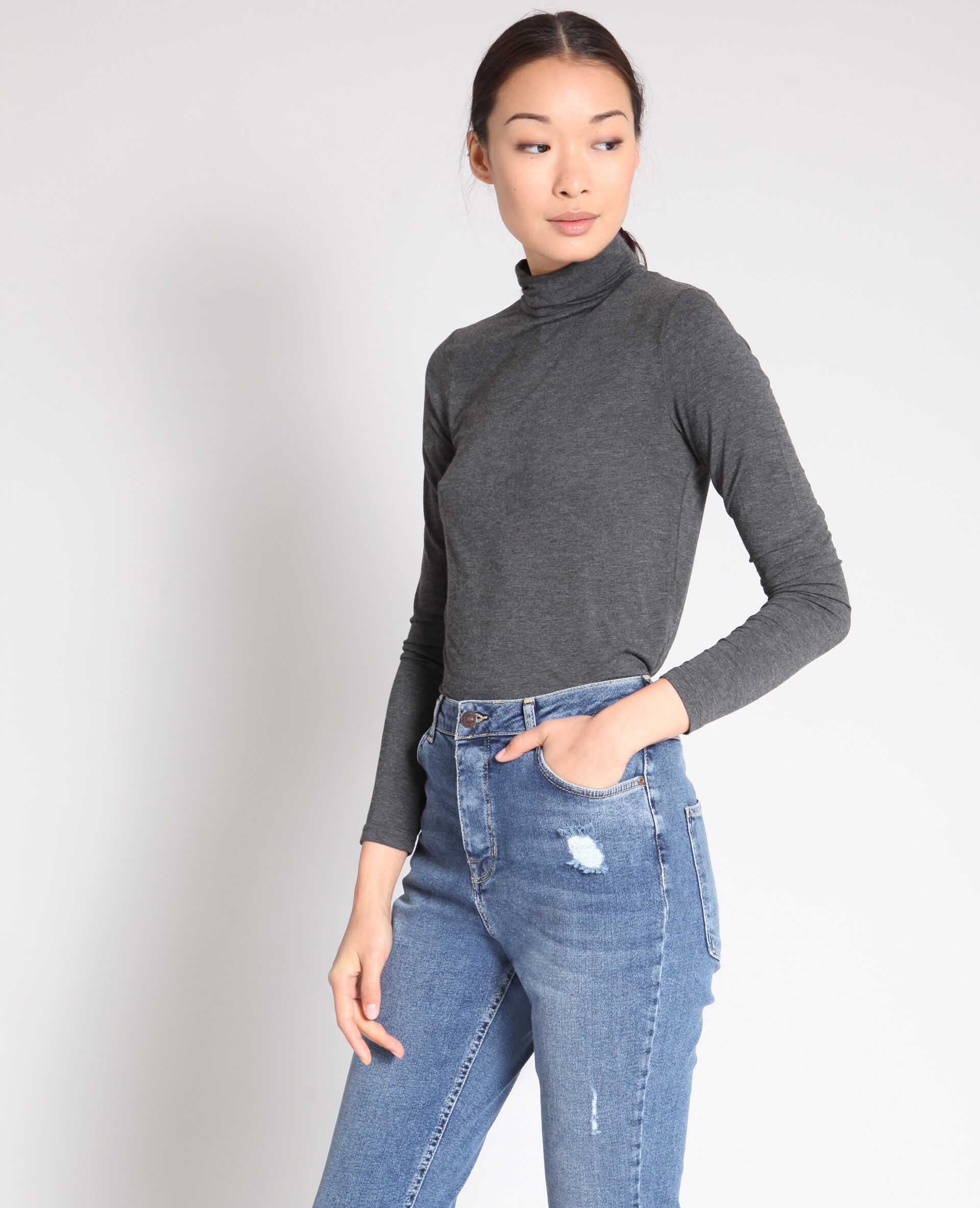 sous pull col montant femme