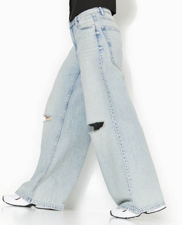 Jean baggy destroy taille regular jaune ocre - Pimkie