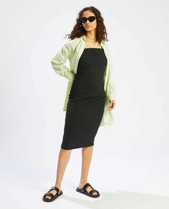 Robe midi moulante noir - Pimkie