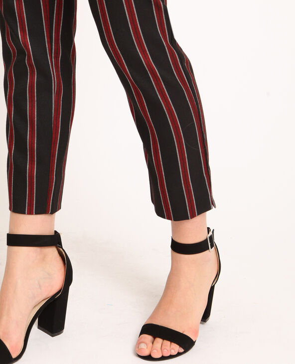 Pantalon city rayé noir - Pimkie