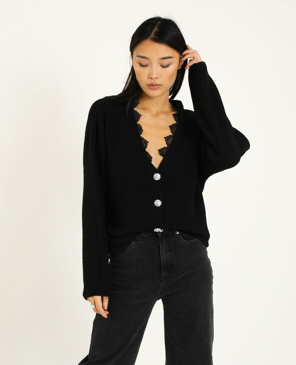 Gilet dentelle noir outlet