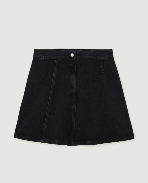Jupe courte en jean noir - Pimkie