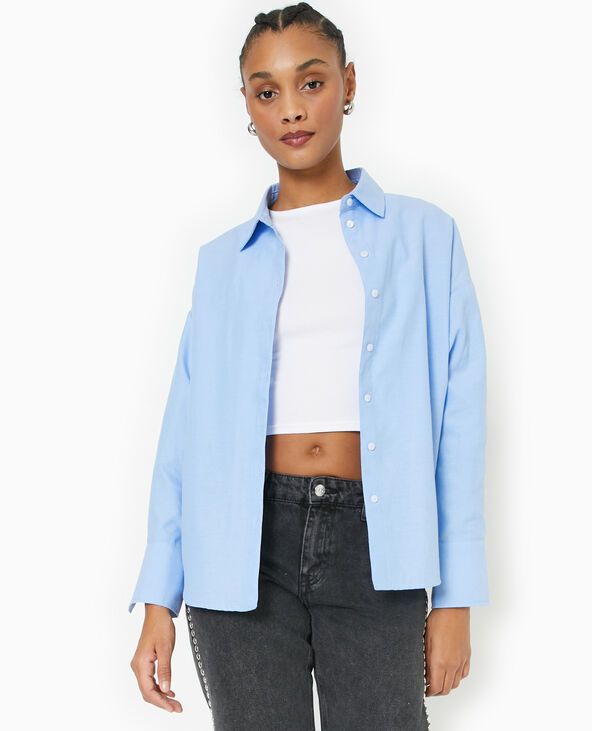 Chemise manches longues bleu - Pimkie