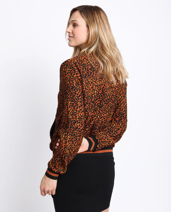 Bomber fluide léopard camel - Pimkie