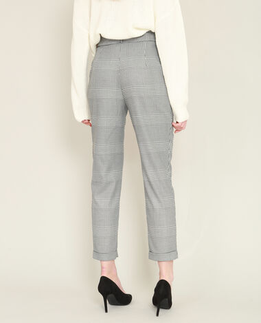Pantalon carotte imprimé blanc - Pimkie