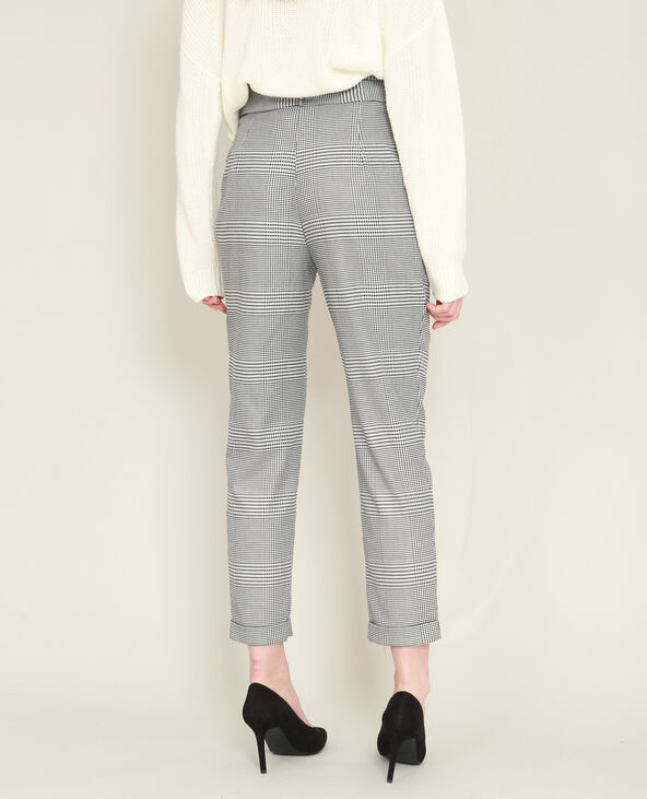 Pantalon carotte imprimé blanc - Pimkie
